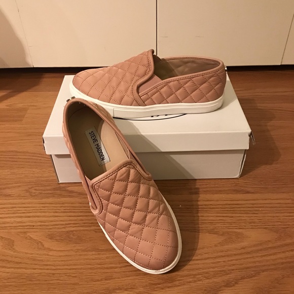 Steve Madden Shoes - STEVE MADDEN Pink and White slip on sneaker